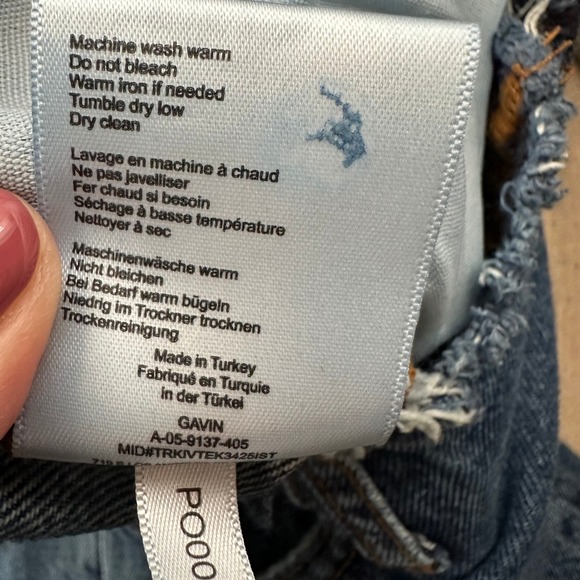 Anine Bing Gavin 1999 Denim Jean‎ Ripped Shorts Cutoff 90s Blue Bermuda Wide Leg - Picture 12 of 15